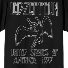 Led Zeppelin Falling Icarus 1977 Crew Neck Short Sleeve Men's T-shirt
