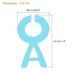 Unique Bargains Silicone Bright Colors Soft Lightweight Letter Shape Wine Glass Identifier