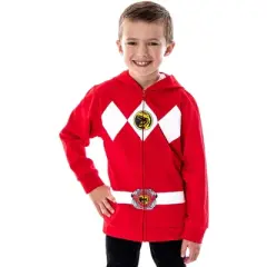 The Power Rangers Boys Mesh Face Covering Full-Zip Costume Hoodie