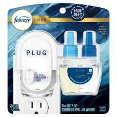 Febreze Origins Fade Defy Plug Air Freshener & Odor Fighter - Ocean - 0.87 fl oz