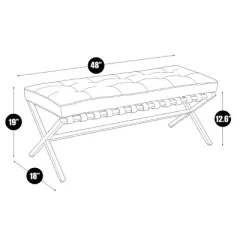 Perez Bench Black - Chic Home Design