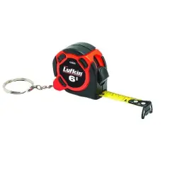 Lufkin 6 ft. L X 0.5 in. W Mini Hi-Viz Keychain Tape Measure 1 pk (Case of 25)