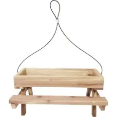 Valley Splendor Cedar Picnic Table Bird Feeder
