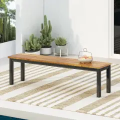 Dexmalle Industrial Patio Garden Bench