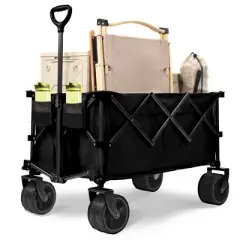 Gulches Portable 400L Collapsible Wagon - Heavy Duty Folding Cart with Big Wheels, 450LB Capacity, Ideal for Camping & Sports