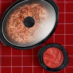 MegaChef 8 Liter Slow Cooker with Mini 0.6 Liter Warmer