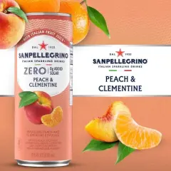 Sanpellegrino Zero Clementine & Peach Italian&nbsp;Sparkling Beverage - 6pk/11.15 fl oz Cans