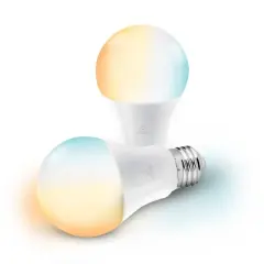 Smart 2pk 60W Equivalent LED Wi-Fi Enabled Voice Activated A19 E26 Light Bulb