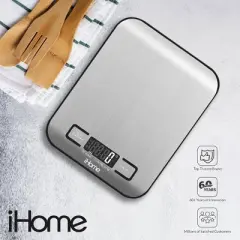 iHome 11lb Stainless Steel Kitchen Food Scale