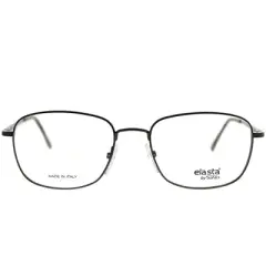 Elasta  KJ1 Unisex Square Eyeglasses Dark Ruthenium 55mm