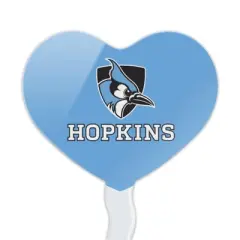 Johns Hopkins University Primary Logo Heart Love Cupcake Picks Toppers Decoration Set of 6