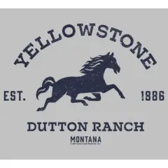 Women's Yellowstone Blue Horse Dutton Ranch Montana Est. 1886 T-Shirt