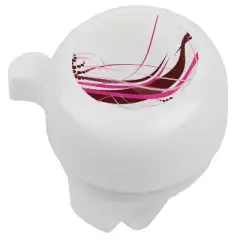 White Fancy Bella 3D Bicycle Bell, 55 mm