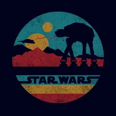 Men's Star Wars AT-AT Retro Circle T-Shirt
