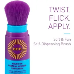 BOB KIDS SPF 30 Brush On Mineral Powder Sunscreen, Broad Spectrum, Water Resistant 80 Mins, Easy to Apply for Kids and Babies, Mfg in USA
