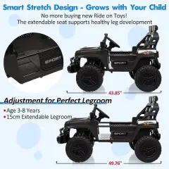 24V Power Wheel 2 Seater Kids Ride On Car,Parent Remote Control,4WD 800W Motor,3 Adjustable Speeds for Ages 3+