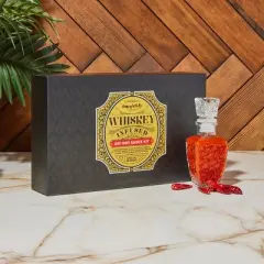 Thoughtfully Gourmet, Make Your Own Whiskey Infused Hot Sauce Gift Set, Includes 2 Glass Decanters, Peppers, Spices, and More (Contains NO Alcohol)
