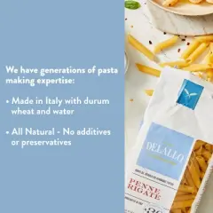 DeLallo Penne Rigate Pasta, 16 oz Bag, (7 Pack)