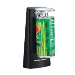 Hamilton Beach Black Can Opener 76702: Electric Freestanding Kitchen Tool, 1 Year Warranty, Spot Clean, 9" Height