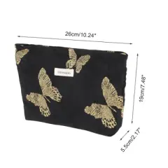 Unique Bargains Vintage Butterfly Makeup Bag 1 Pc