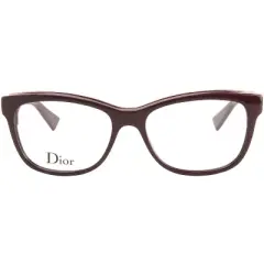 Dior Diorama 01  F8P Unisex Rectangle Eyeglasses Burgundy Pink 53mm