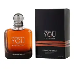 Emporio Armani Stronger With You Absolutely By Giorgio Armani Elemi, Chestnut Men Eau De Parfum Spray 3.4 Oz 2021  3.4 Oz Fragrance