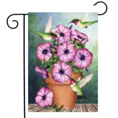 Briarwood Lane Garden Flag 12x18 For Outdoor Potted Petunias Spring For Spring Garden Flag Flags For Outside