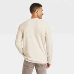 Men's Long Sleeve Textured Crewneck Shirt - Goodfellow & Co&trade;