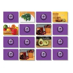 Stages Learning Materials Photographic Memory Matching Game, Fruit & Vegetables