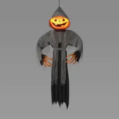 Lewis & Friends&trade; 65" Little Lewis the Pumpkin Ghoul Head Halloween Decorative Mannequin - Hyde and EEK! Boutique&trade;: Lit, Musical