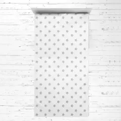 Bacati - Stars Gray Muslin 3 pc Toddler Bed Sheet Set 100 percent cotton