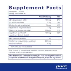 Pure Encapsulations Trace Minerals - Multimineral Supplement - Supports Metabolism & Cellular Function* - Gluten Free & Vegan - 60 Capsules