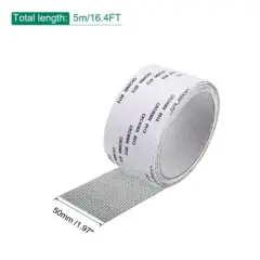 Unique Bargains Fiberglass Adhesive Waterproof Mesh Design Window Screen Repair Tape