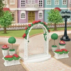 Calico Critters Town Series Floral Garden Set, Dollhouse Dcor and Accessories Set