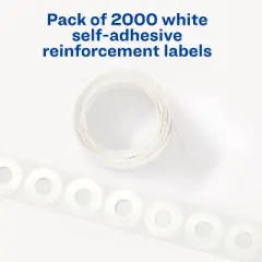 Avery Reinforcement Stickers, 1/4", 1,000 Per Pack, 2-Pack (5615)