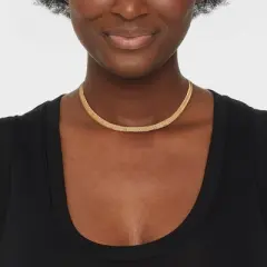 Herringbone Chain Necklace - A New Day&trade; Gold