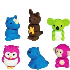 Adorable Zoo Animal Erasers (12 Pack)