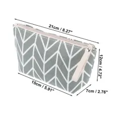 Unique Bargains Women's Durable Small Cosmetic Bag Gray 1 Pc