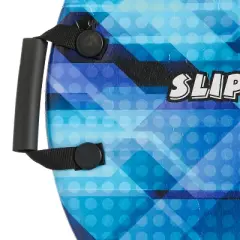 Slippery Racer Downhill Zeus Adults and Kids Foam Saucer Disc 1 Rider Snow Sled Toboggan with Handles, Midnight Hologram