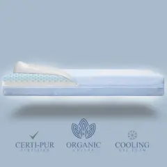 Modera Baby Organic Cotton Dual-Sided Premium Memory Foam Crib Mattress Firm for Infants & Cooling Gel For Toddlers - 52x27.5x5.5"