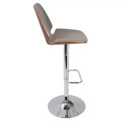 Serena Mid-Century Modern Adjustable Barstool Gray - LumiSource