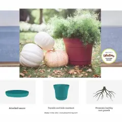Bloem Saturn Collection Planter with Saucer
