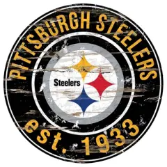 NFL Pittsburgh Steelers Established 12" Circular Sign