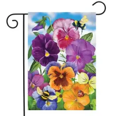 Briarwood Lane Spring Garden Flag 12x18 For Outdoor Pansies Seasonal For Spring Garden Flag Flags For Outside