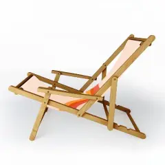 Doodle by Meg Retro Rainbow Stripes Sling Chair - Deny Designs