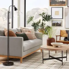 Glass Shepherd Floor Lamp Black - Threshold&trade; designed with Studio McGee