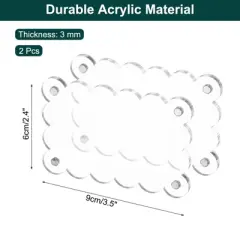 Unique Bargains Double Sided Fujifilm Mini Picture Acrylic Wavy Fridge Magnetic Frames 2 Pcs