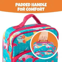 Bentology Narwhal Lunch Box- Kids Back To School Insulated, Durable Lunchbox Tote Bag Fits Bento Boxes, Jars & Bottles- Reusable School Lunch Sleeve