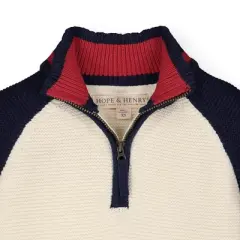 Hope & Henry Boys' Half Zip Ski Sweater, Infant