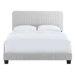 Celine Channel Tufted Performance Velvet Traditional Bed - Modway
